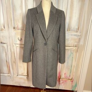 Like New Wool Gray White House Black Market Pea coat